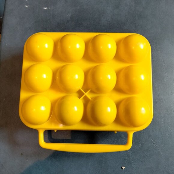 Camping Egg Holder Yellow Plastic Dozen Backpacking - Picture 2 of 4